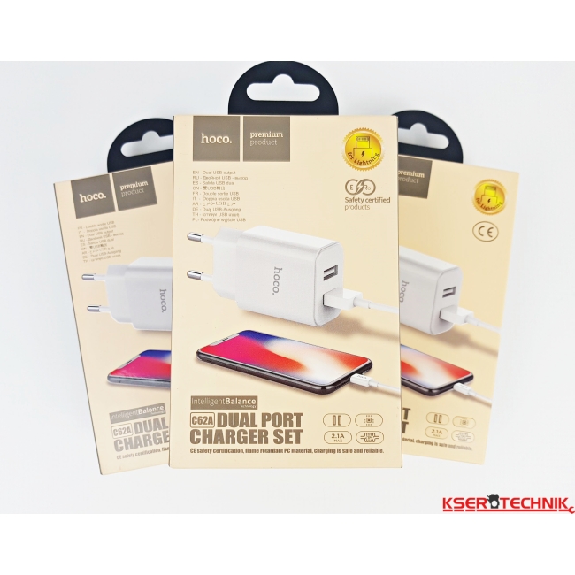 ŁADOWARKA HOCO C62A 2xUSB LIGHTNING